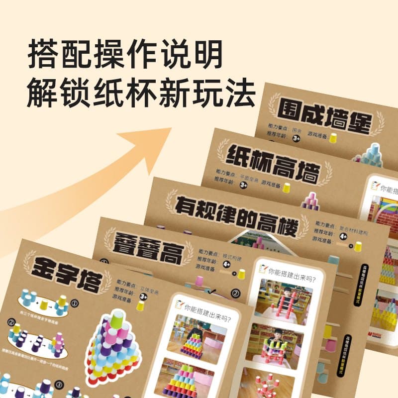 布好玩教具 纸杯金字塔产品资料图 2