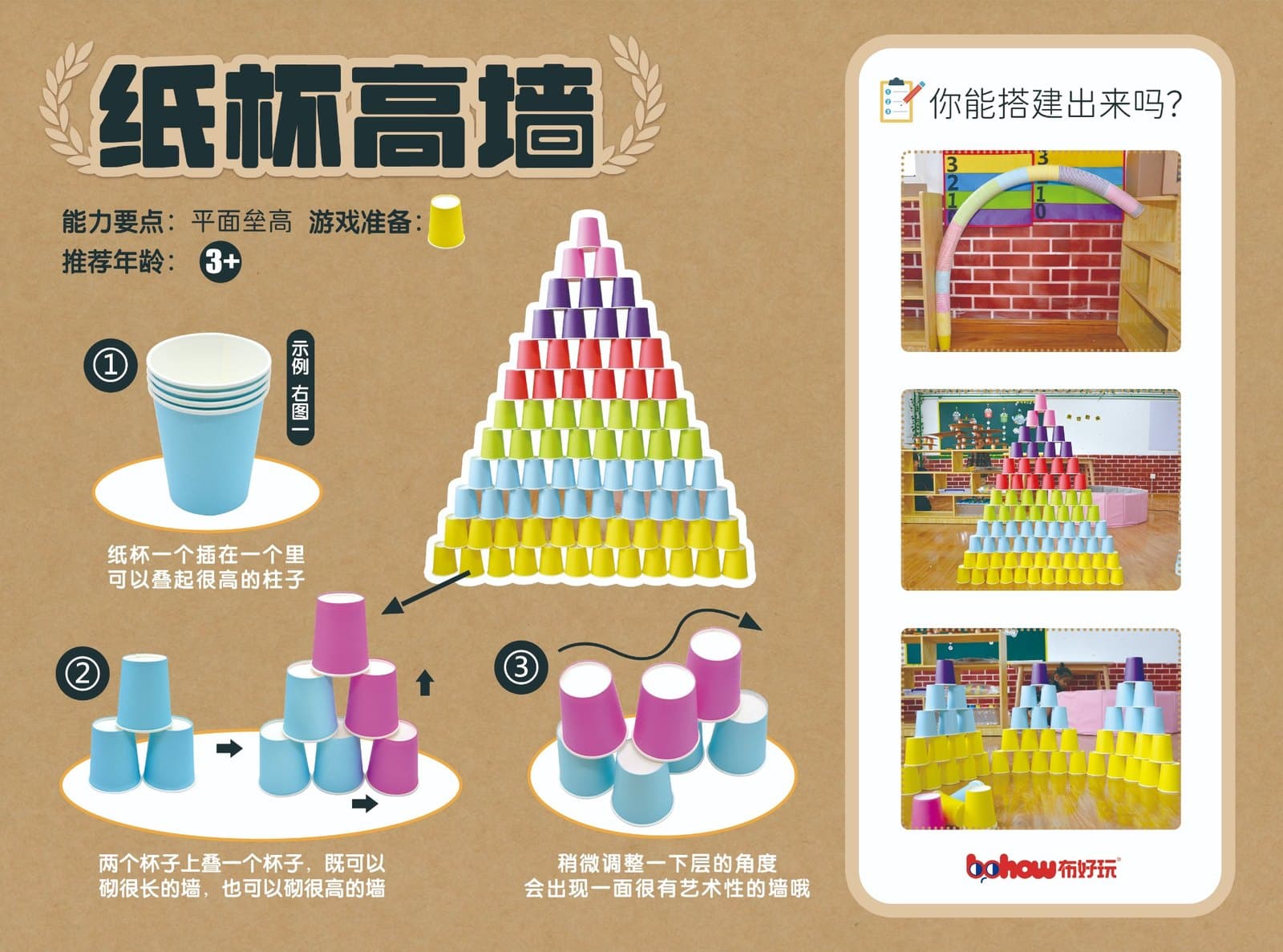 布好玩教具 纸杯金字塔产品资料图 6